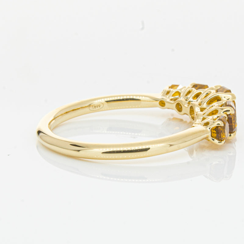18ct Yellow Gold Five Stone Citrine Octavia Ring-Ring-Walker & Hall