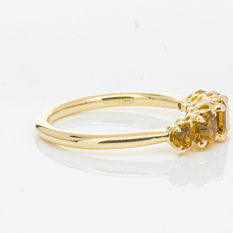 18ct Yellow Gold Five Stone Citrine Octavia Ring-Ring-Walker & Hall