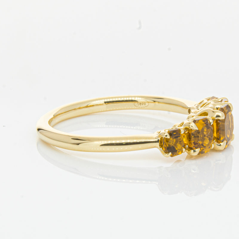 18ct Yellow Gold Five Stone Citrine Octavia Ring-Ring-Walker & Hall