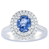 18ct White Gold 1.58ct Sapphire & Diamond Ring-Ring-Walker & Hall