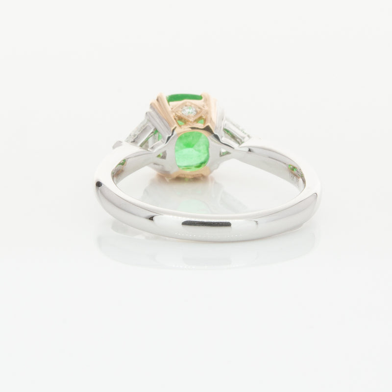 18ct White & Yellow Gold 1.78ct Emerald & Diamond Ring-Ring-Walker & Hall