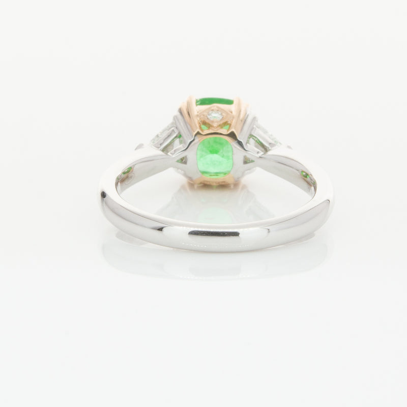 18ct White & Yellow Gold 1.78ct Emerald & Diamond Ring-Ring-Walker & Hall