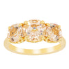 18ct Yellow Gold Three Stone Morganite Octavia Ring-Ring-Walker & Hall