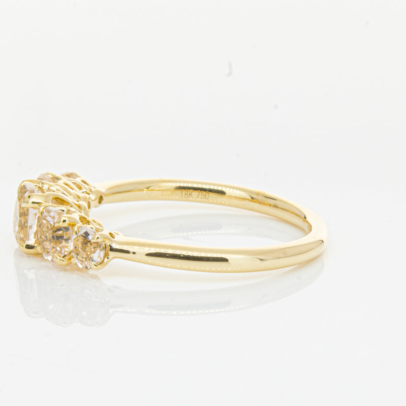 18ct Yellow Gold Five Stone Morganite Octavia Ring-Ring-Walker & Hall