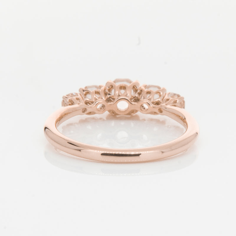 18ct Rose Gold Five Stone Morganite Octavia Ring-Ring-Walker & Hall
