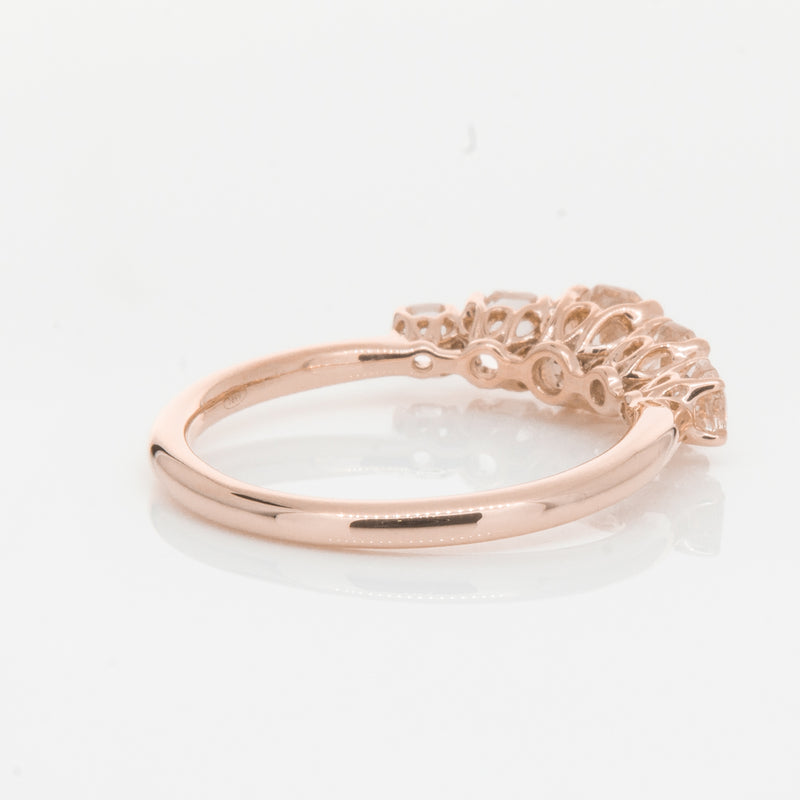 18ct Rose Gold Five Stone Morganite Octavia Ring-Ring-Walker & Hall