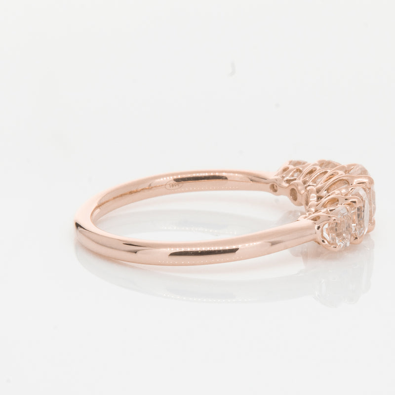 18ct Rose Gold Five Stone Morganite Octavia Ring-Ring-Walker & Hall