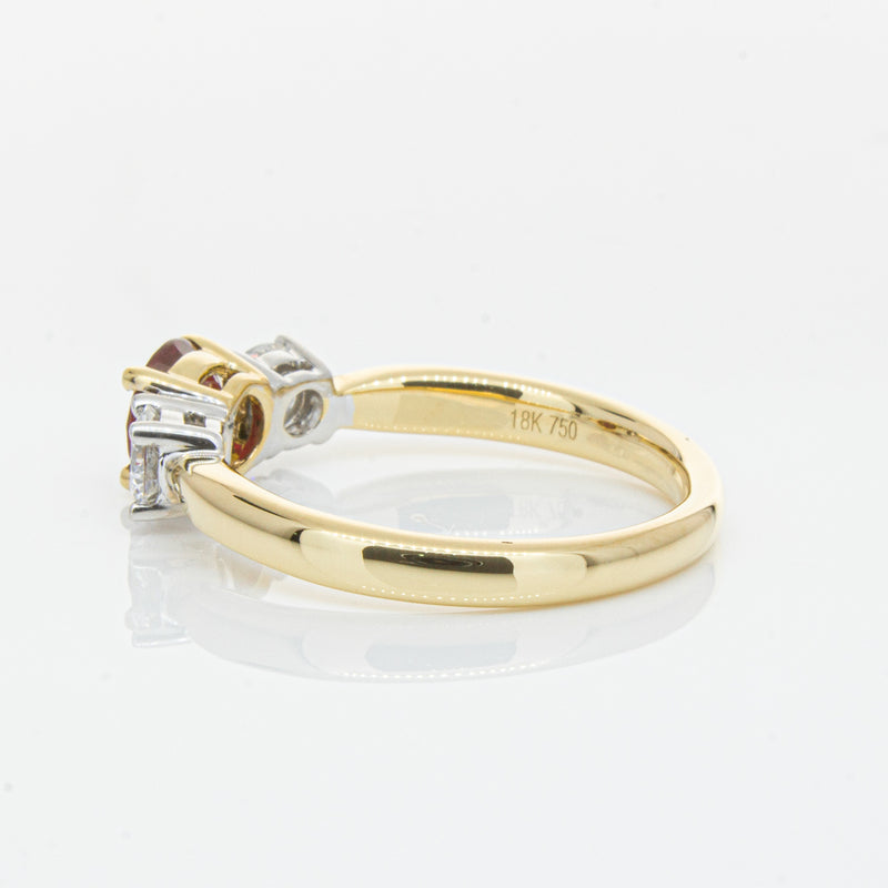 18ct Yellow Gold 1.00ct Ruby & Diamond Ring-Ring-Walker & Hall