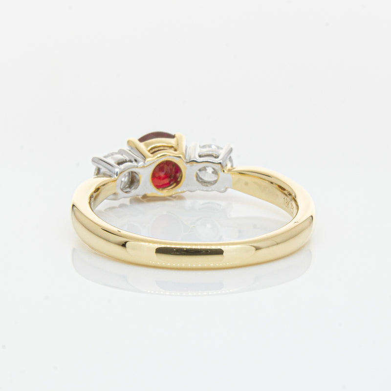 18ct Yellow Gold 1.00ct Ruby & Diamond Ring-Ring-Walker & Hall