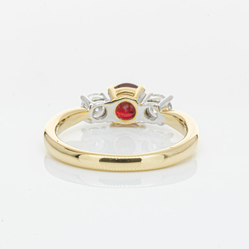 18ct Yellow Gold 1.00ct Ruby & Diamond Ring-Ring-Walker & Hall