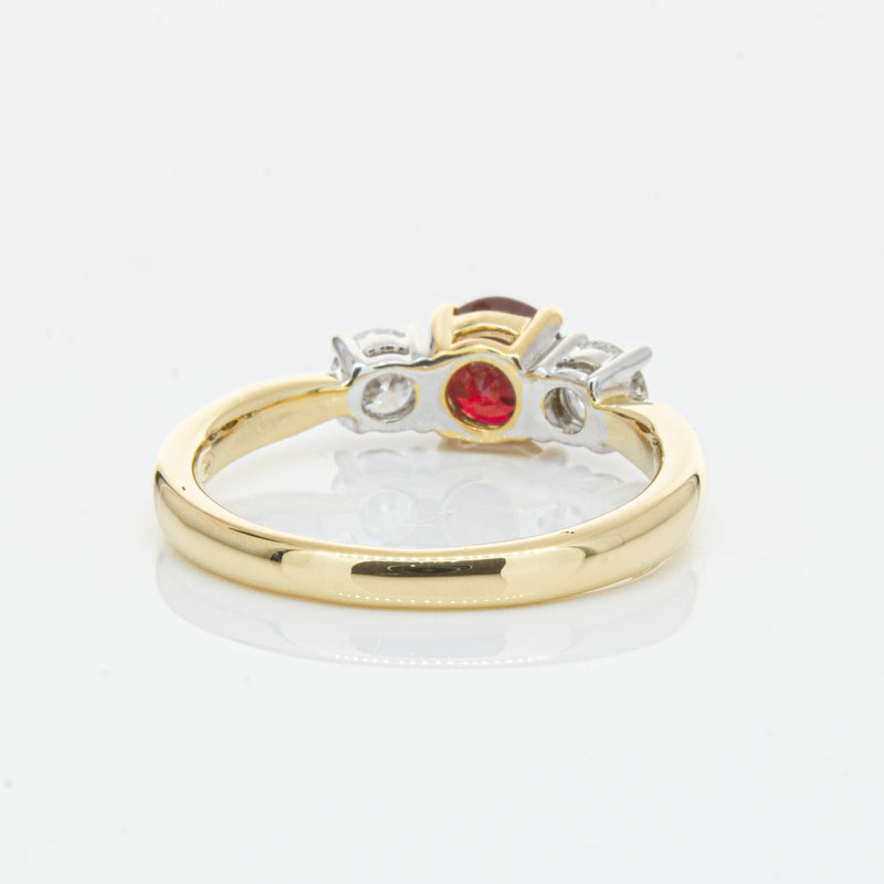 18ct Yellow Gold 1.00ct Ruby & Diamond Ring-Ring-Walker & Hall
