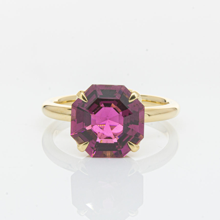 18ct Yellow Gold Pink Tourmaline Octavia Ring-Ring-Walker & Hall
