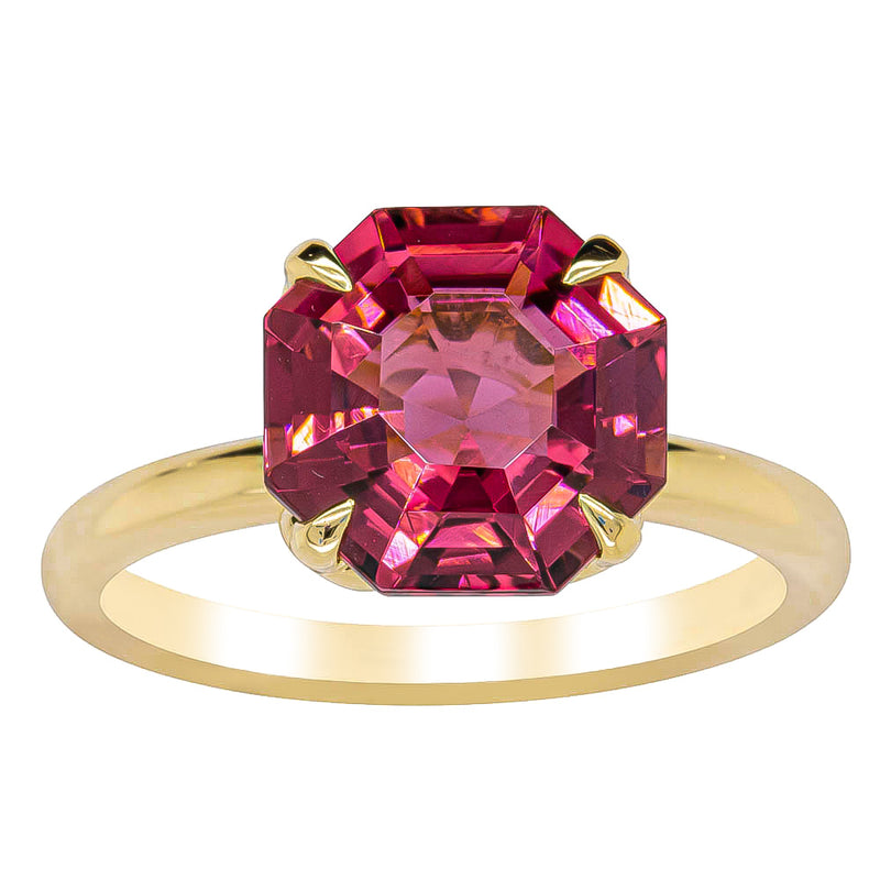 18ct Yellow Gold Pink Tourmaline Octavia Ring-Ring-Walker & Hall