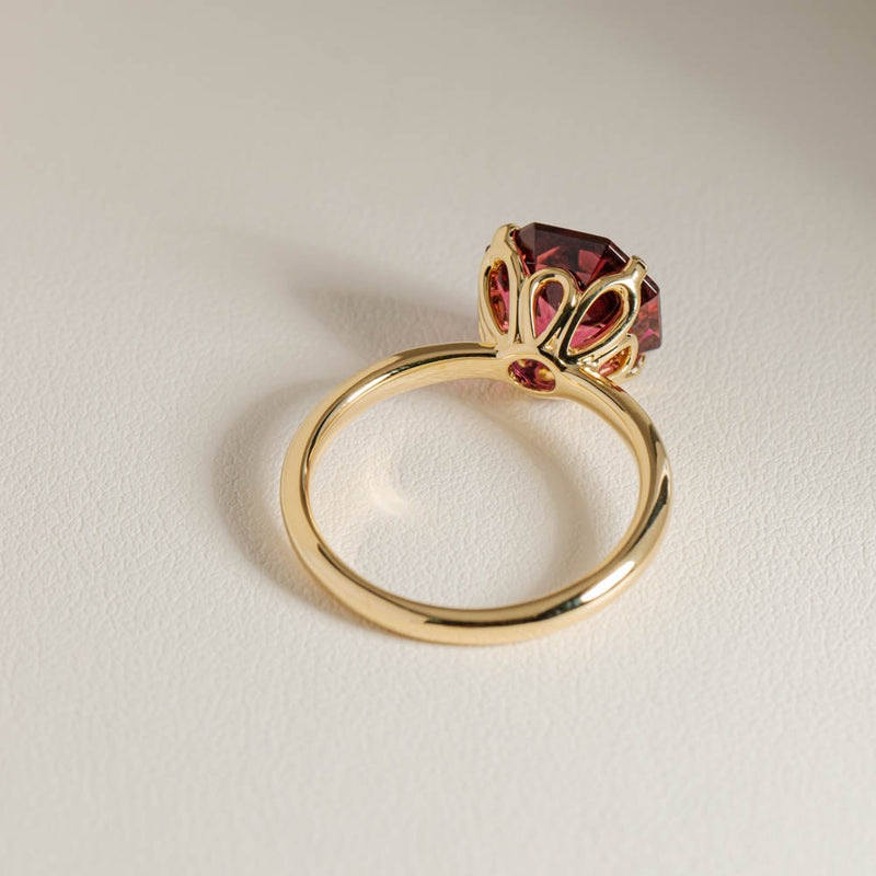 18ct Yellow Gold Pink Tourmaline Octavia Ring-Ring-Walker & Hall