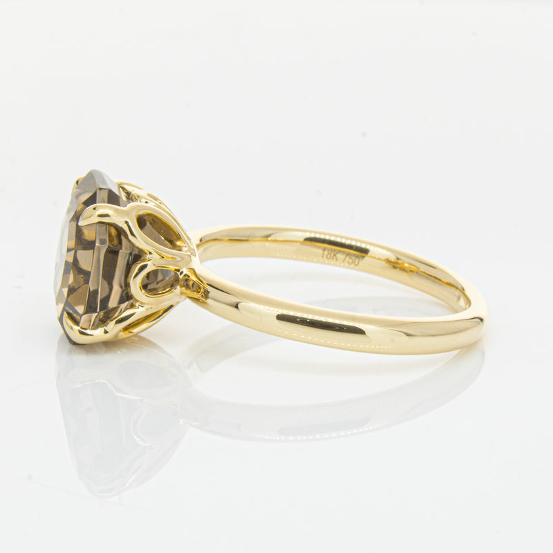 18ct Yellow Gold Smoky Quartz Octavia Ring-Ring-Walker & Hall