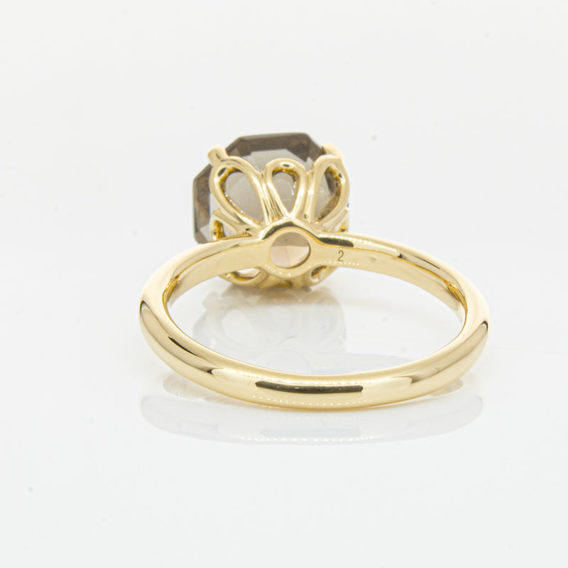 18ct Yellow Gold Smoky Quartz Octavia Ring-Ring-Walker & Hall