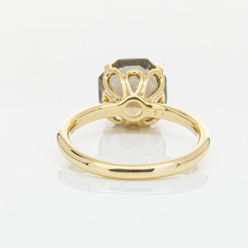 18ct Yellow Gold Smoky Quartz Octavia Ring-Ring-Walker & Hall