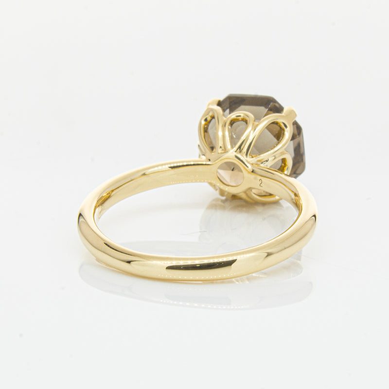 18ct Yellow Gold Smoky Quartz Octavia Ring-Ring-Walker & Hall