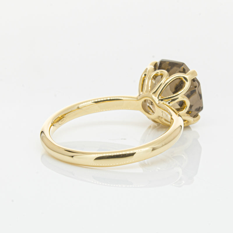 18ct Yellow Gold Smoky Quartz Octavia Ring-Ring-Walker & Hall