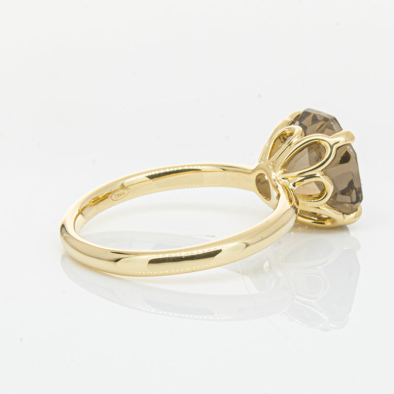 18ct Yellow Gold Smoky Quartz Octavia Ring-Ring-Walker & Hall