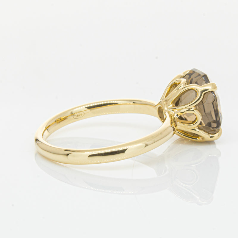 18ct Yellow Gold Smoky Quartz Octavia Ring-Ring-Walker & Hall