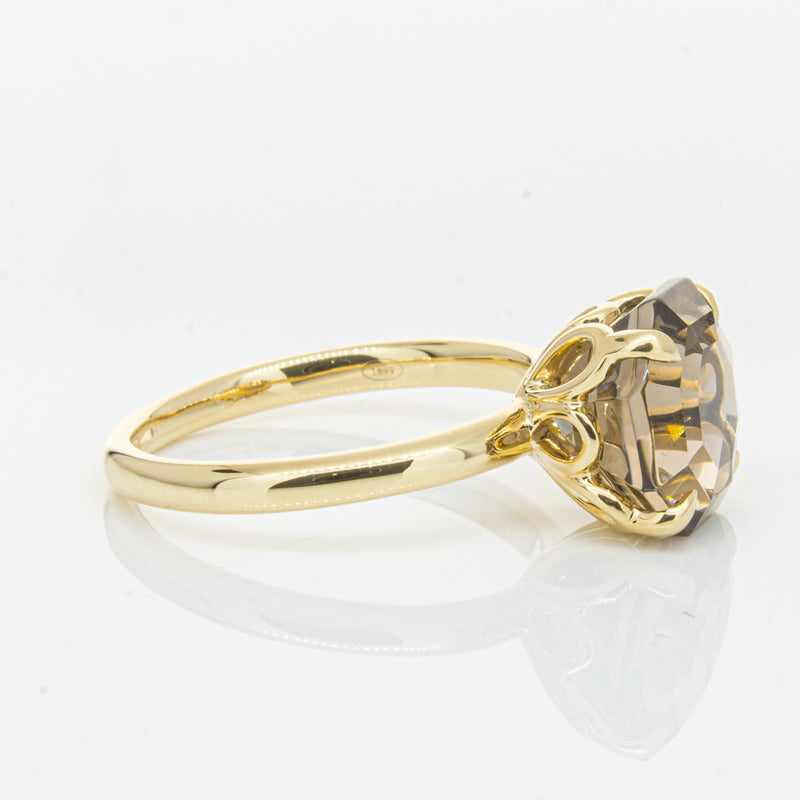 18ct Yellow Gold Smoky Quartz Octavia Ring-Ring-Walker & Hall
