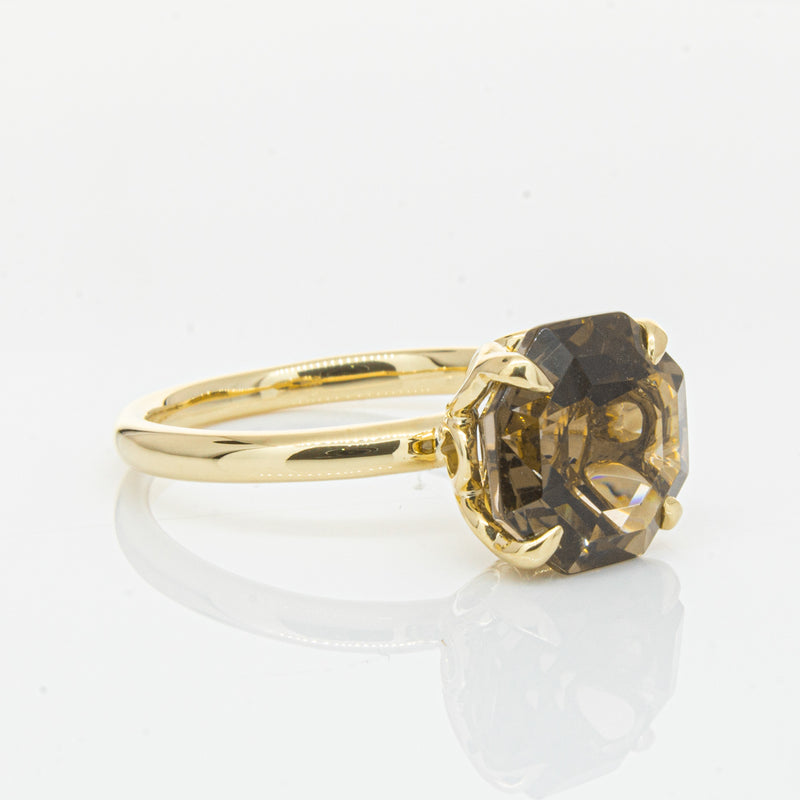 18ct Yellow Gold Smoky Quartz Octavia Ring-Ring-Walker & Hall