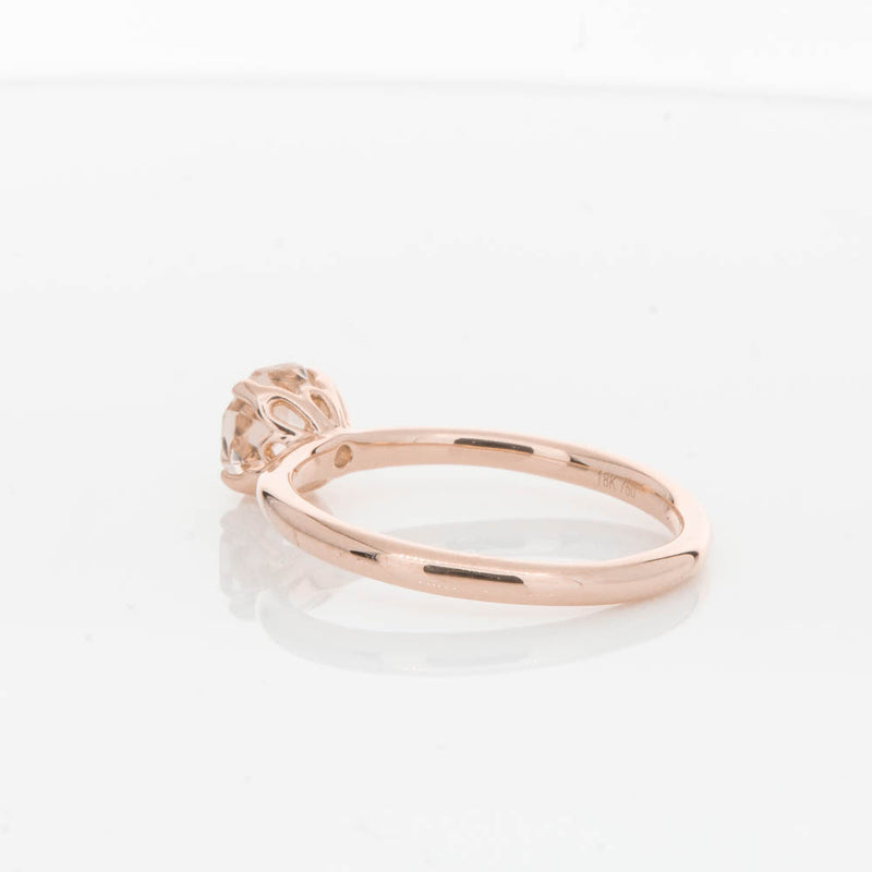 18ct Rose Gold Morganite Mini Octavia Ring-Ring-Walker & Hall