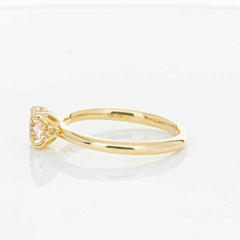 18ct Yellow Gold Morganite Mini Octavia Ring-Ring-Walker & Hall