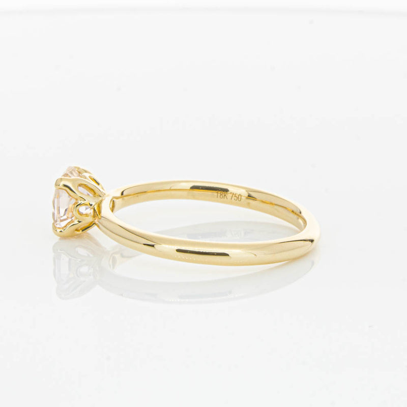 18ct Yellow Gold Morganite Mini Octavia Ring-Ring-Walker & Hall