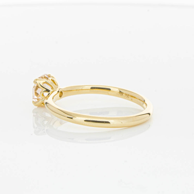 18ct Yellow Gold Morganite Mini Octavia Ring-Ring-Walker & Hall