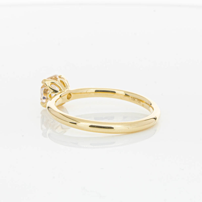 18ct Yellow Gold Morganite Mini Octavia Ring-Ring-Walker & Hall