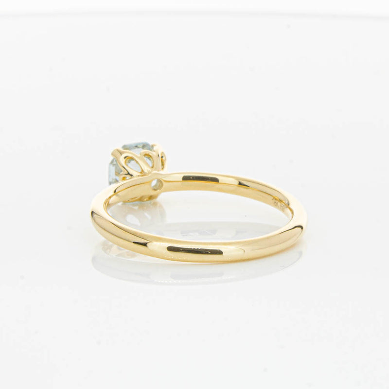18ct Yellow Gold Aquamarine Mini Octavia Ring-Ring-Walker & Hall