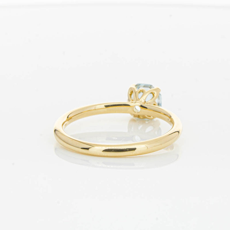 18ct Yellow Gold Aquamarine Mini Octavia Ring-Ring-Walker & Hall