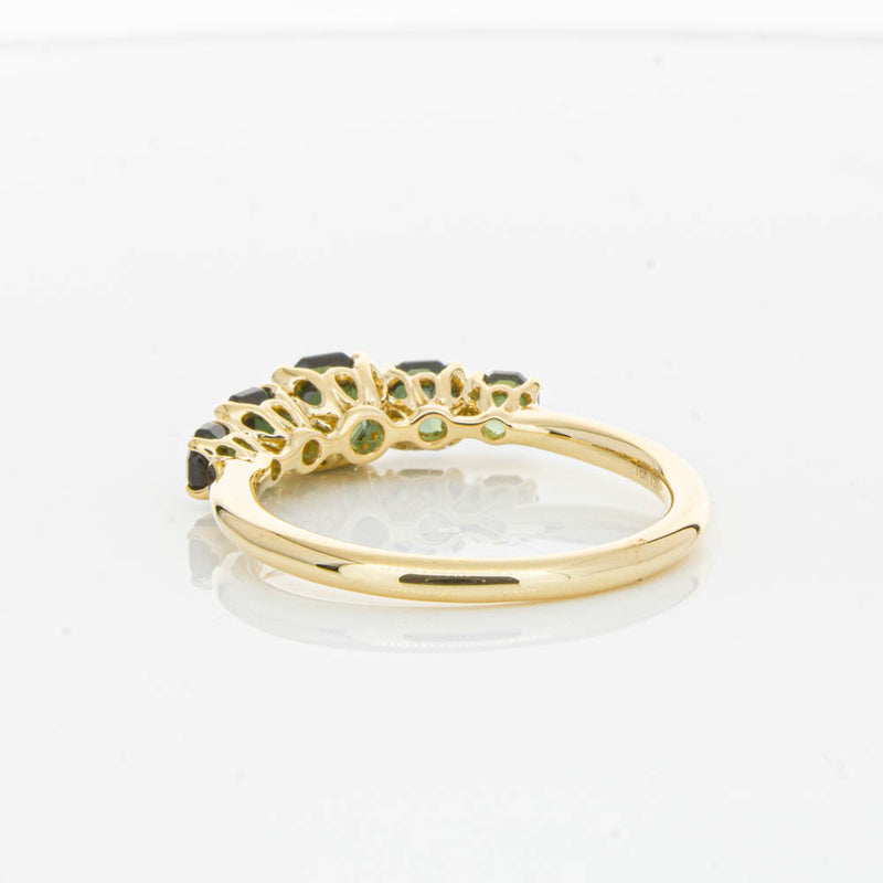 18ct Yellow Gold Five Stone Tourmaline Octavia Ring-Ring-Walker & Hall