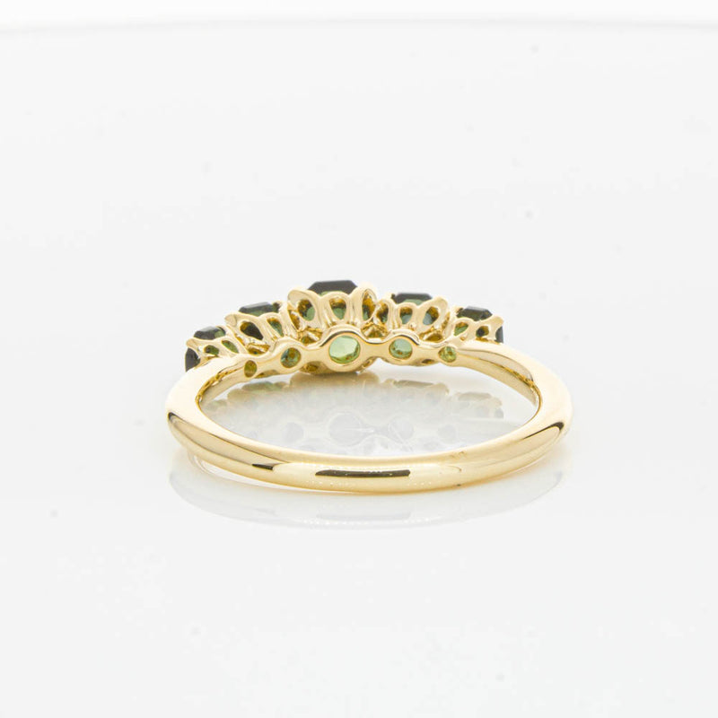 18ct Yellow Gold Five Stone Tourmaline Octavia Ring-Ring-Walker & Hall