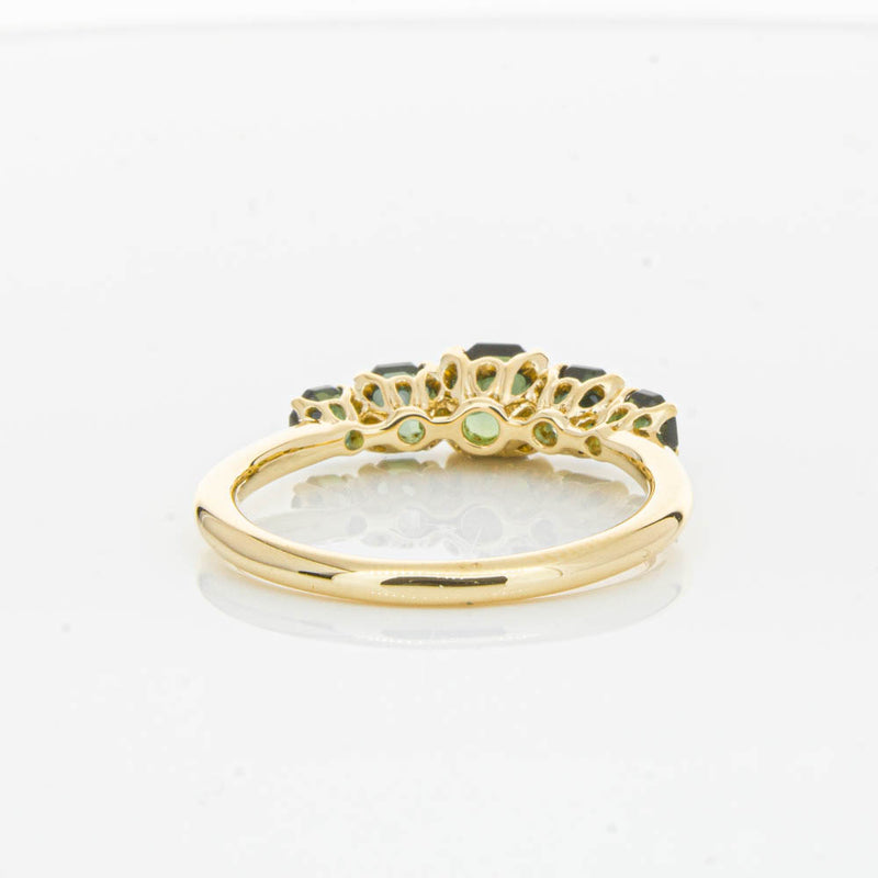 18ct Yellow Gold Five Stone Tourmaline Octavia Ring-Ring-Walker & Hall