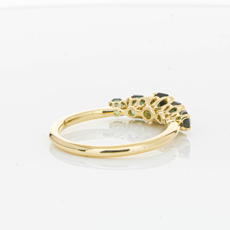 18ct Yellow Gold Five Stone Tourmaline Octavia Ring-Ring-Walker & Hall