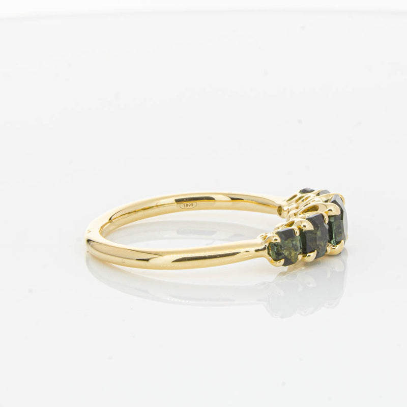 18ct Yellow Gold Five Stone Tourmaline Octavia Ring-Ring-Walker & Hall