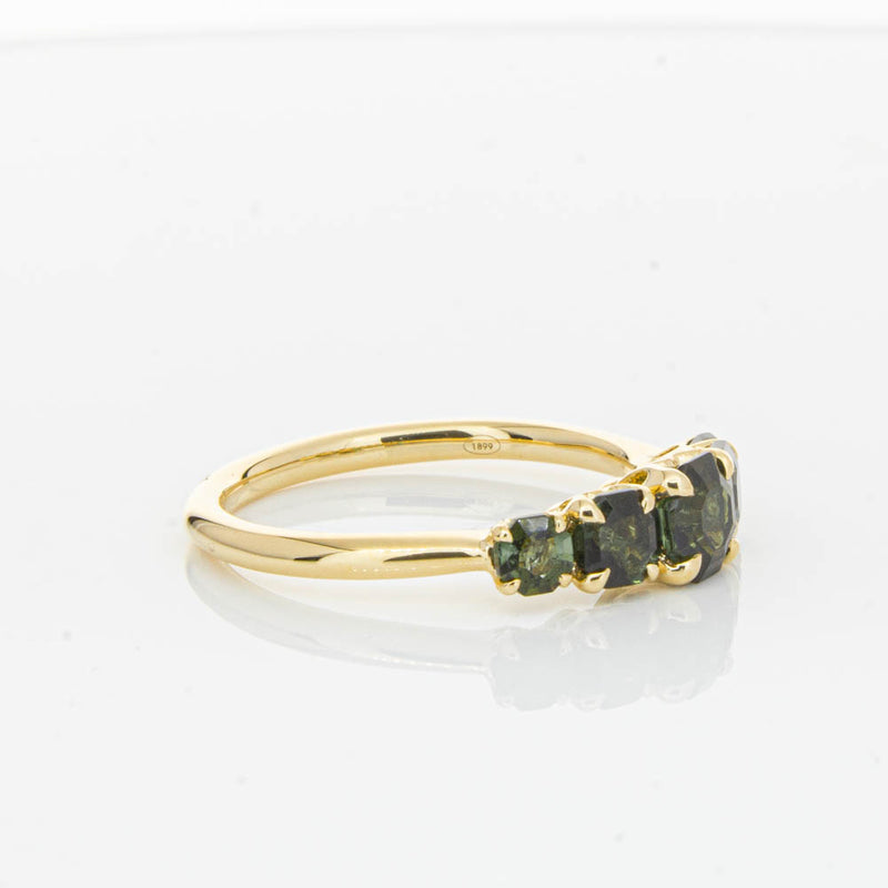 18ct Yellow Gold Five Stone Tourmaline Octavia Ring-Ring-Walker & Hall