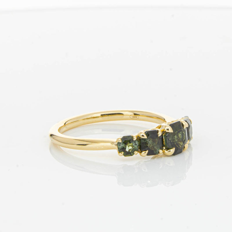 18ct Yellow Gold Five Stone Tourmaline Octavia Ring-Ring-Walker & Hall