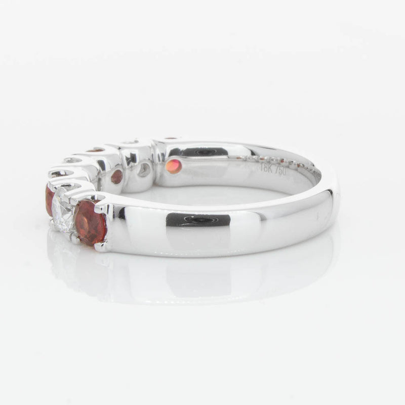 18ct White Gold .79ct Ruby & Diamond Rialto Ring-Ring-Walker & Hall