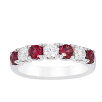 18ct White Gold .79ct Ruby & Diamond Rialto Ring-Ring-Walker & Hall