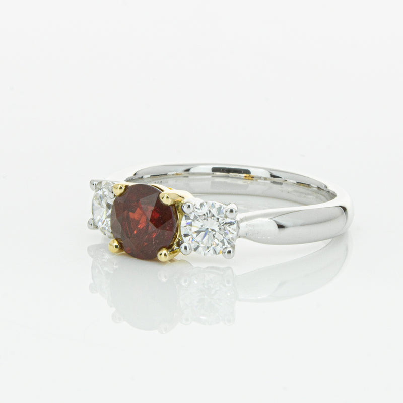 18ct White Gold 1.35ct Ruby & Diamond Ring-Ring-Walker & Hall