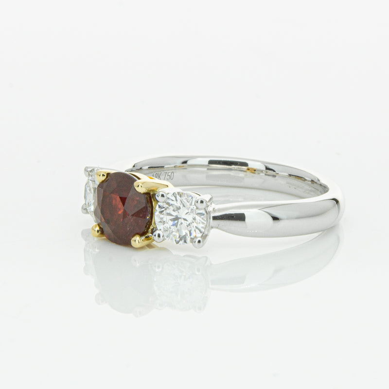 18ct White Gold 1.35ct Ruby & Diamond Ring-Ring-Walker & Hall