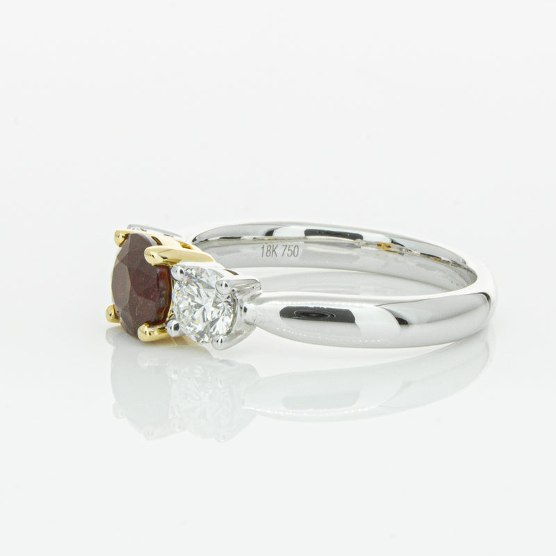 18ct White Gold 1.35ct Ruby & Diamond Ring-Ring-Walker & Hall