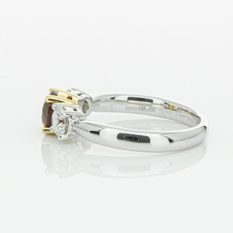 18ct White Gold 1.35ct Ruby & Diamond Ring-Ring-Walker & Hall