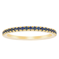 18ct Yellow Gold Sapphire Millie Band-Ring-Walker & Hall