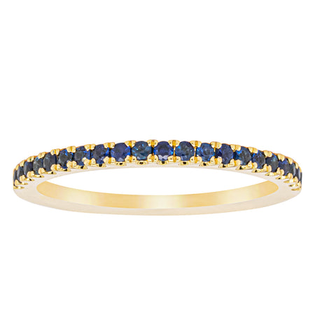 18ct Yellow Gold Sapphire Millie Band-Ring-Walker & Hall