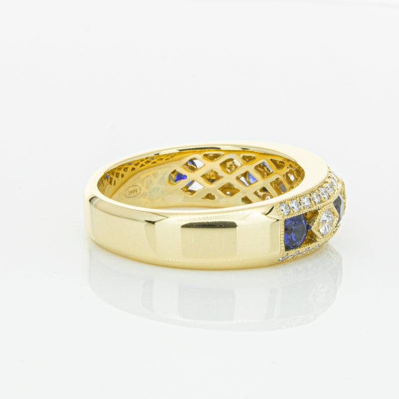 18ct Yellow Gold Sapphire & Diamond Cecelia Ring-Ring-Walker & Hall